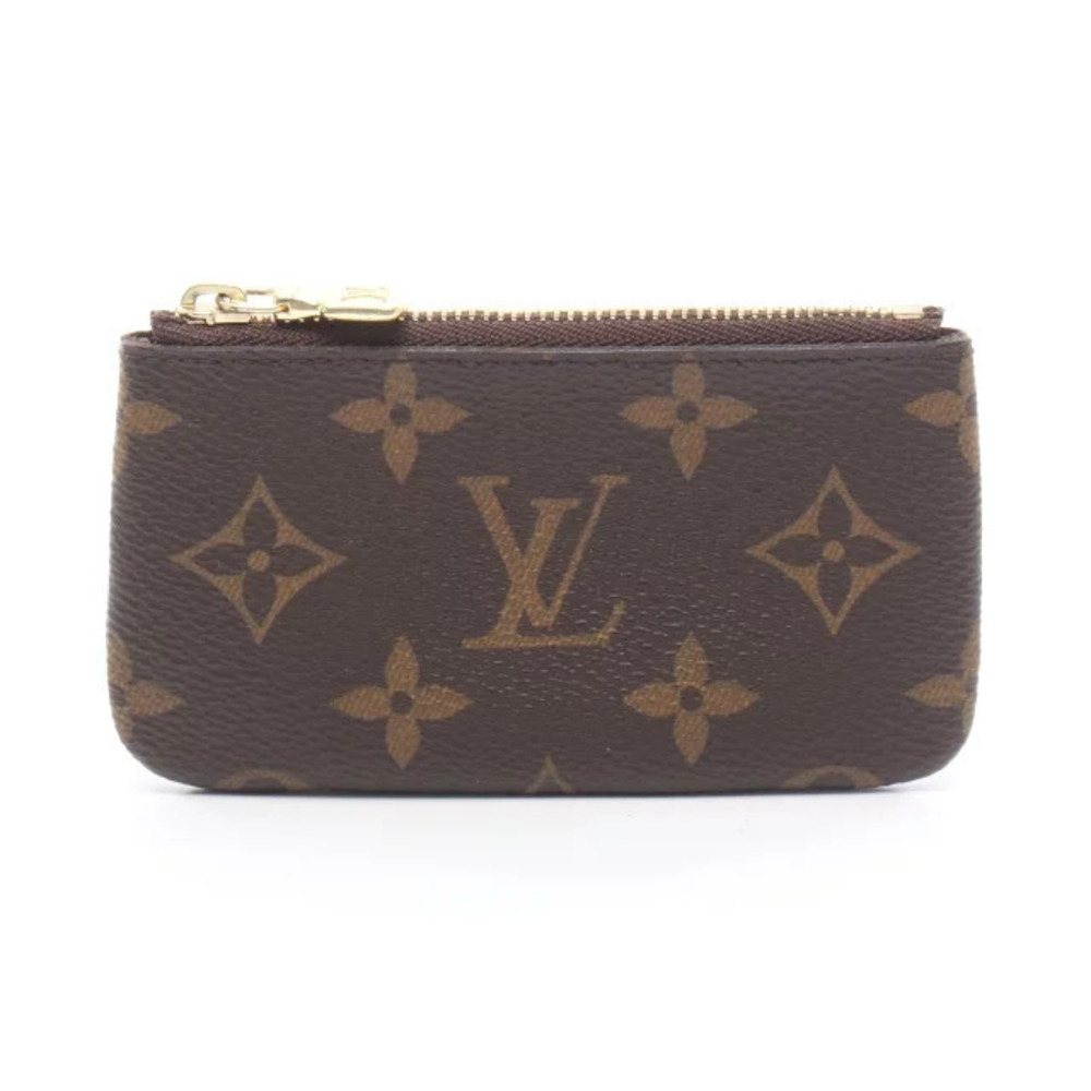 Louis Vuitton Pochette Monogram Keyring coin case Wallet Brown